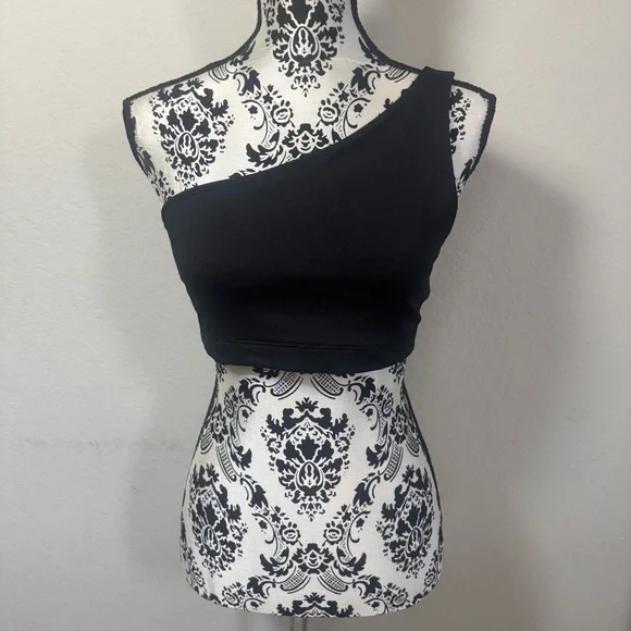 Victoria’s Secret PINK Sports Bra Compression One Shoulder Padded Size Large - Picture 2 of 7